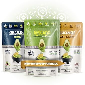 WAKS & SNACKS Guacamole Variety Pack | 2 oz Ea. | 3-Pack