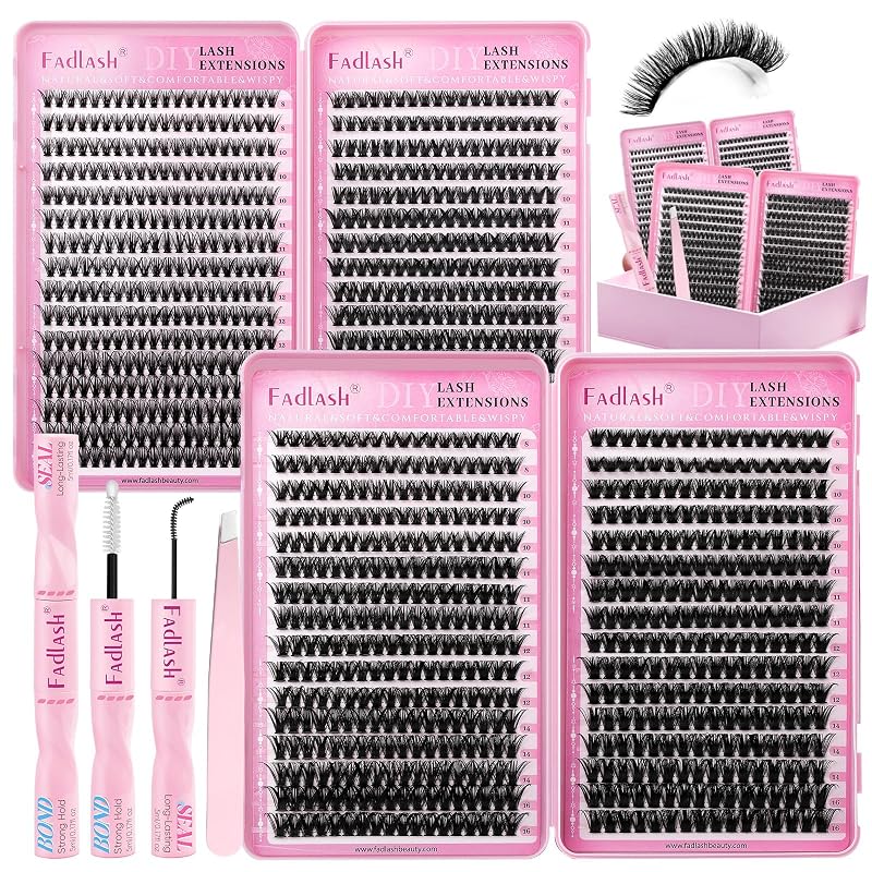 Kit de Cílios em Tufos FADLASH 1152 unidades 40D 60D 80D