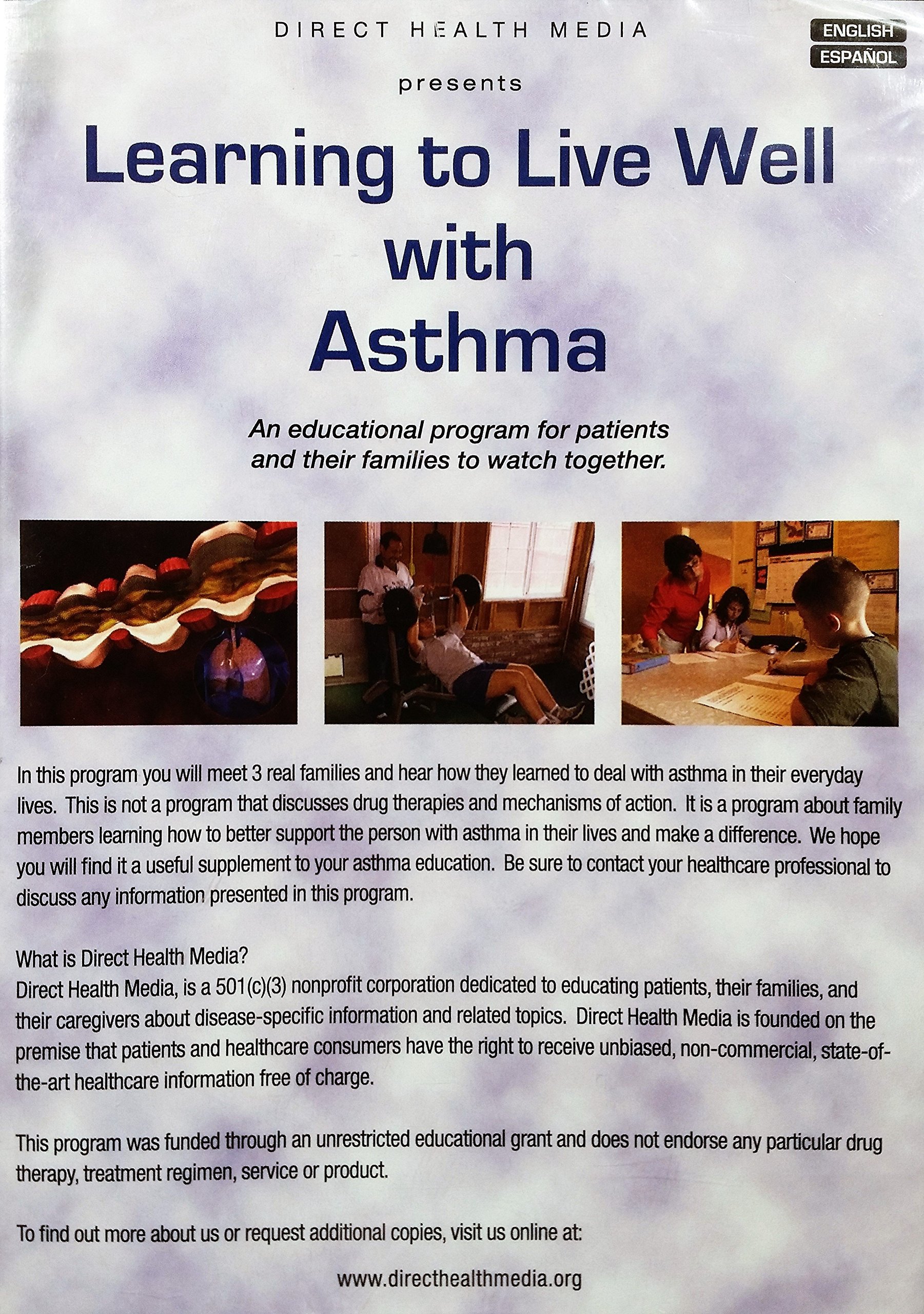 Guía Aprenda a Vivir Bien con Asma en formato de libro didáctico sobre salud respiratoria
