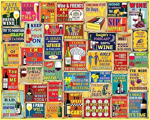 White Mountain Puzzles - I Love Wine - Rompecabezas de 1000 piezas