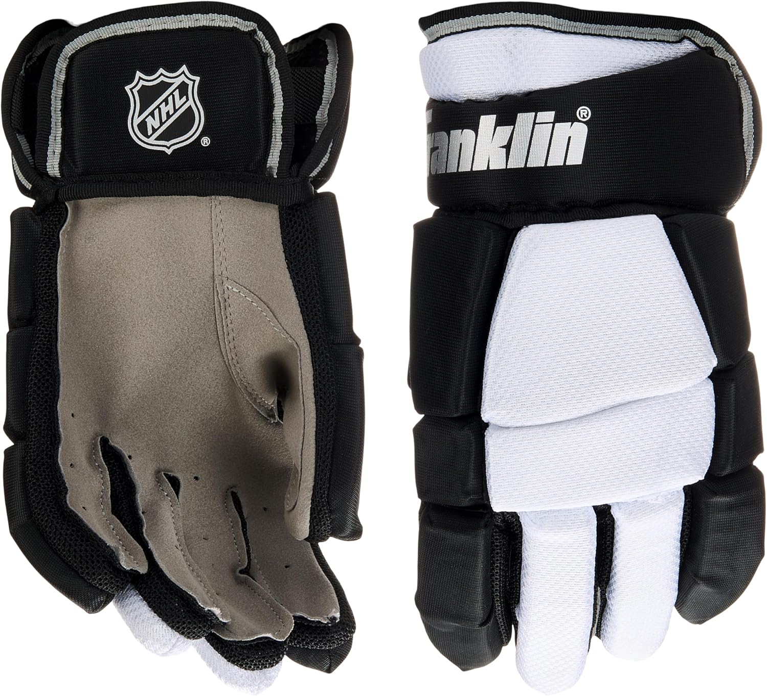 Franklin Sports Kids Youth Hockey Gloves - Junior Gloves for Street + Roller Hockey - Padded Kids Glove Pair