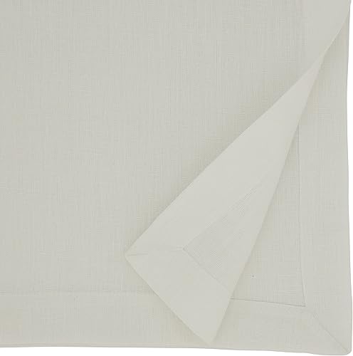 Miniatura 2 de Saro Lifestyle Camino de mesa de lino liso, blanco, 16"x108"