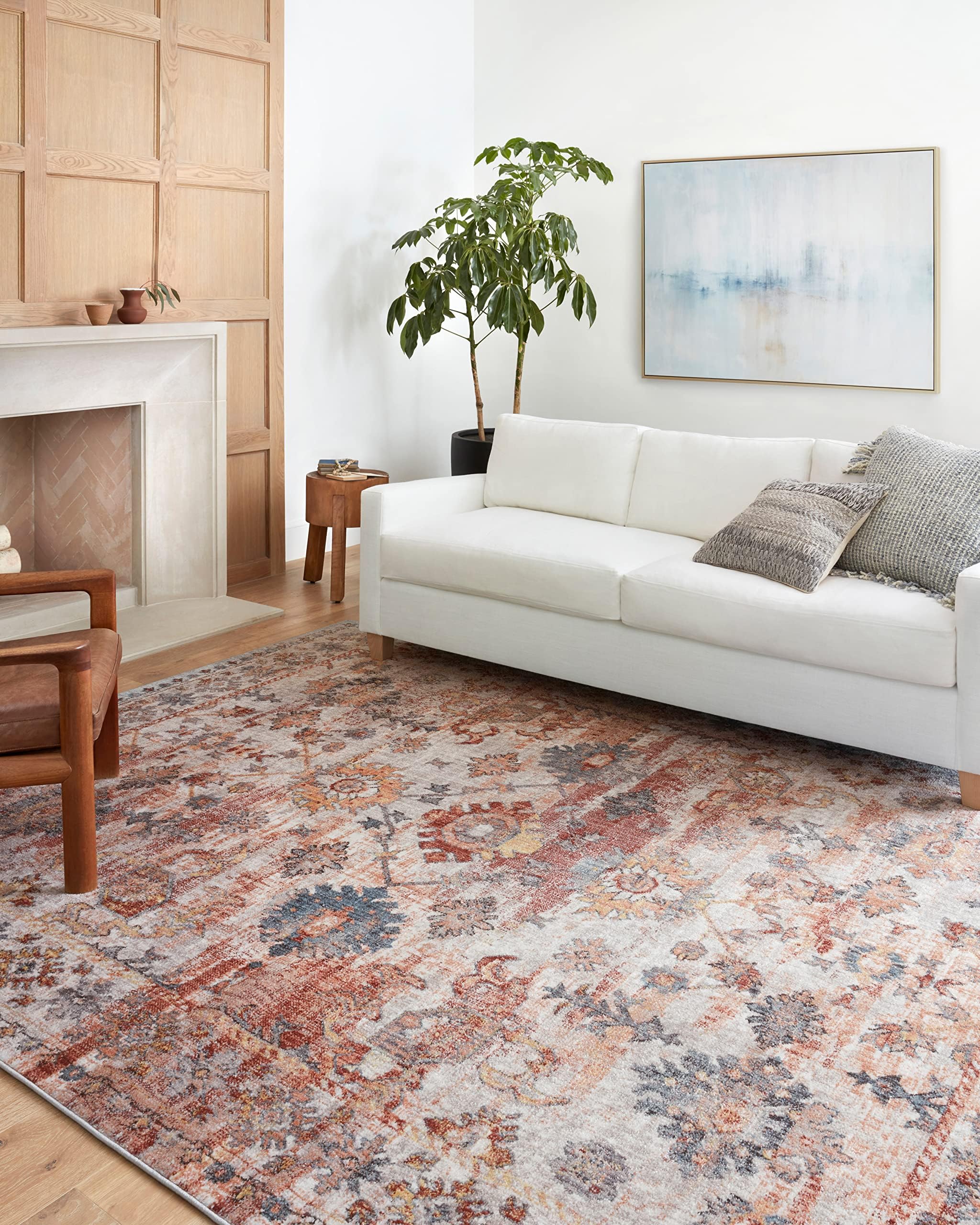 Cassandra Collection CSN-06 Rust/Multi 3'-9" x 5'-9" Accent Rug