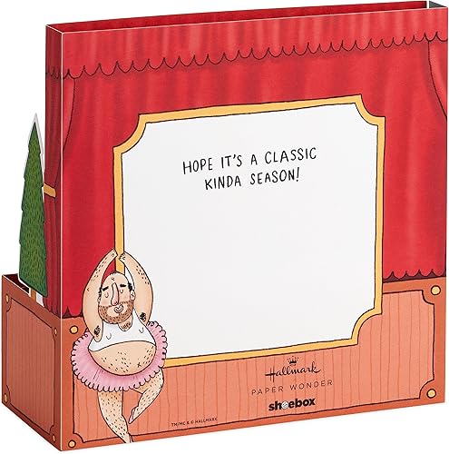 Miniatura 2 de Hallmark Paper Wonder Shoebox - Tarjeta de Navidad divertida desplegable (Butt Cracker)