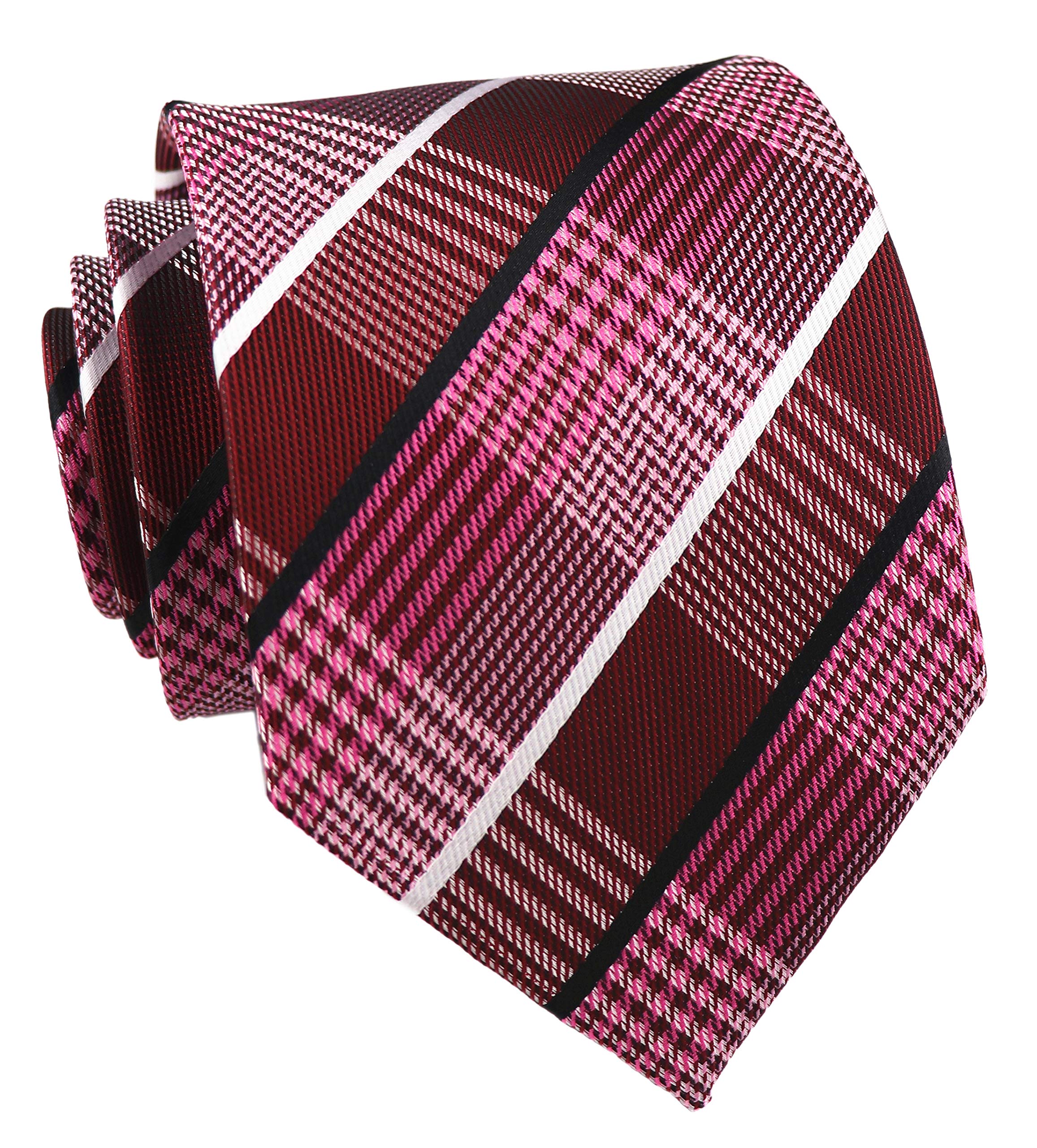 ElfevesMen Modern Tartan Formal Ties Checks Plaid Gingham Pattern Woven Necktie