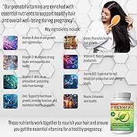 Vista 6 de 90 cápsulas, vitaminas multivitamínicas para mujeres, vitaminas prenatales halal para mujeres, suplementos con DHA y ácido fólico, vitaminas veganas