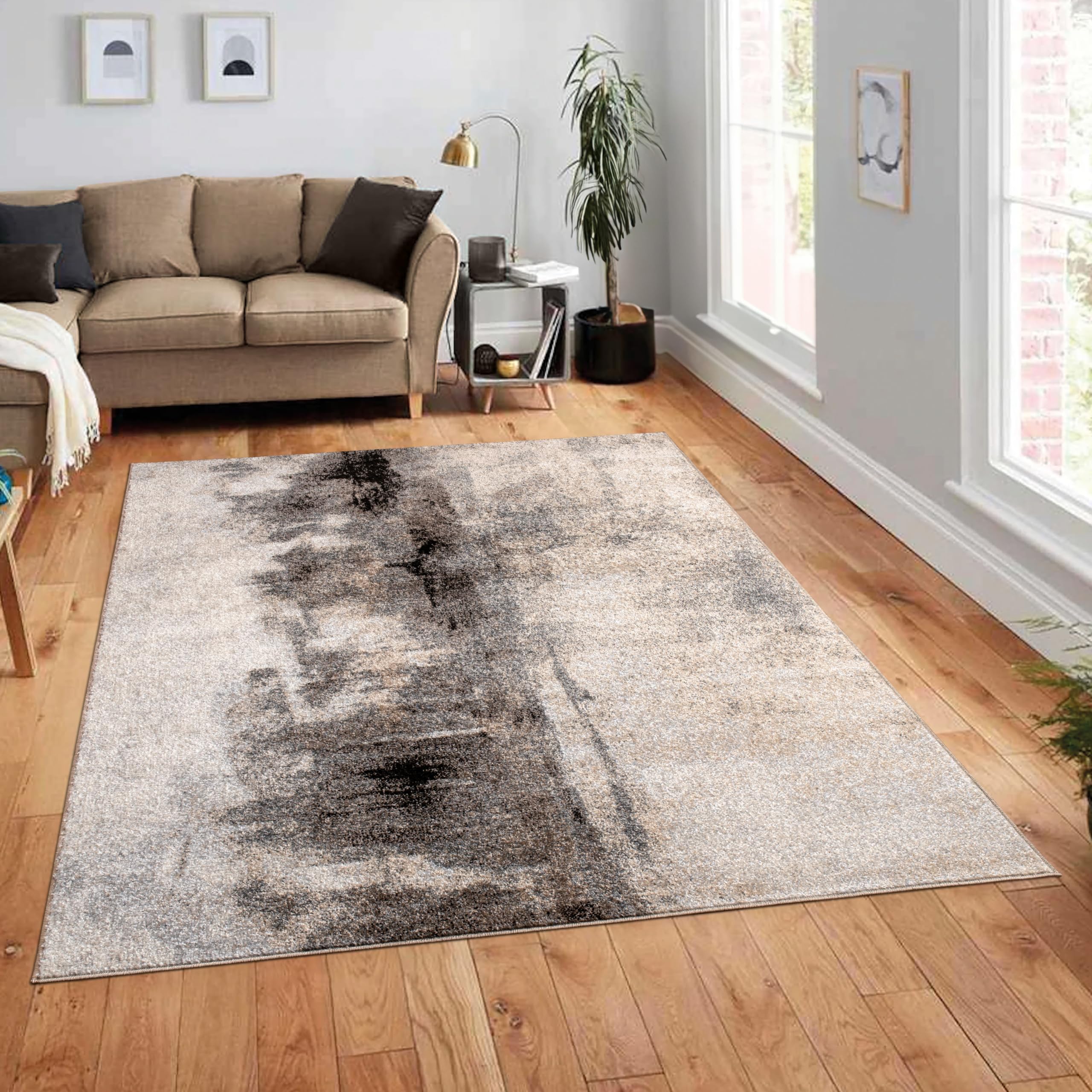 Paco Home Alfombra Salon De Habitacion Pelo Corto Motivo Abstract Vintage Se Puede Lavar En La Lavadora Suave, tamaño:80x150 cm, Color:Multicolor 3