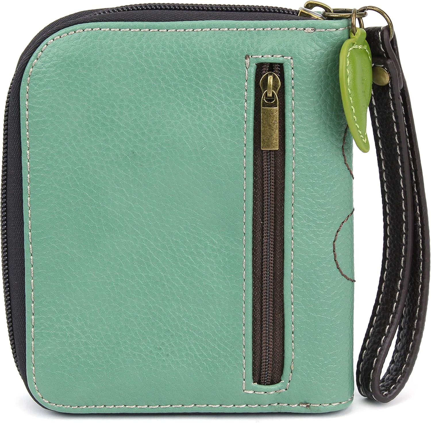 CHALA Teal Hobo Style ladybug Shoulder Purse with & Chala Ladybug Zip Wallet Combo Set