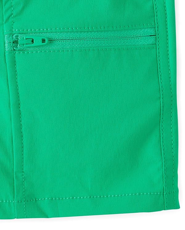 Gymboree,Boys,and Toddler Quick Dry Tie Front Jogger Shorts,4 Years,Dino Green by Gymboree - Image 3