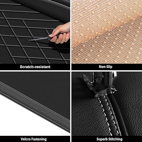 Miniatura 7 de JIAMAOXIN Fundas de asiento XC40, 2 fundas delanteras de cuero sintético para asiento de automóvil para Volvo XC40 2019-2024 (negro)