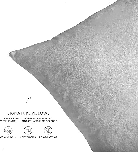 Miniatura 8 de MONDAY MOOSE Juego de 4 fundas de cojín decorativas, terciopelo suave, diseños modernos de doble cara, mezcla y combina para decoración del hogar,