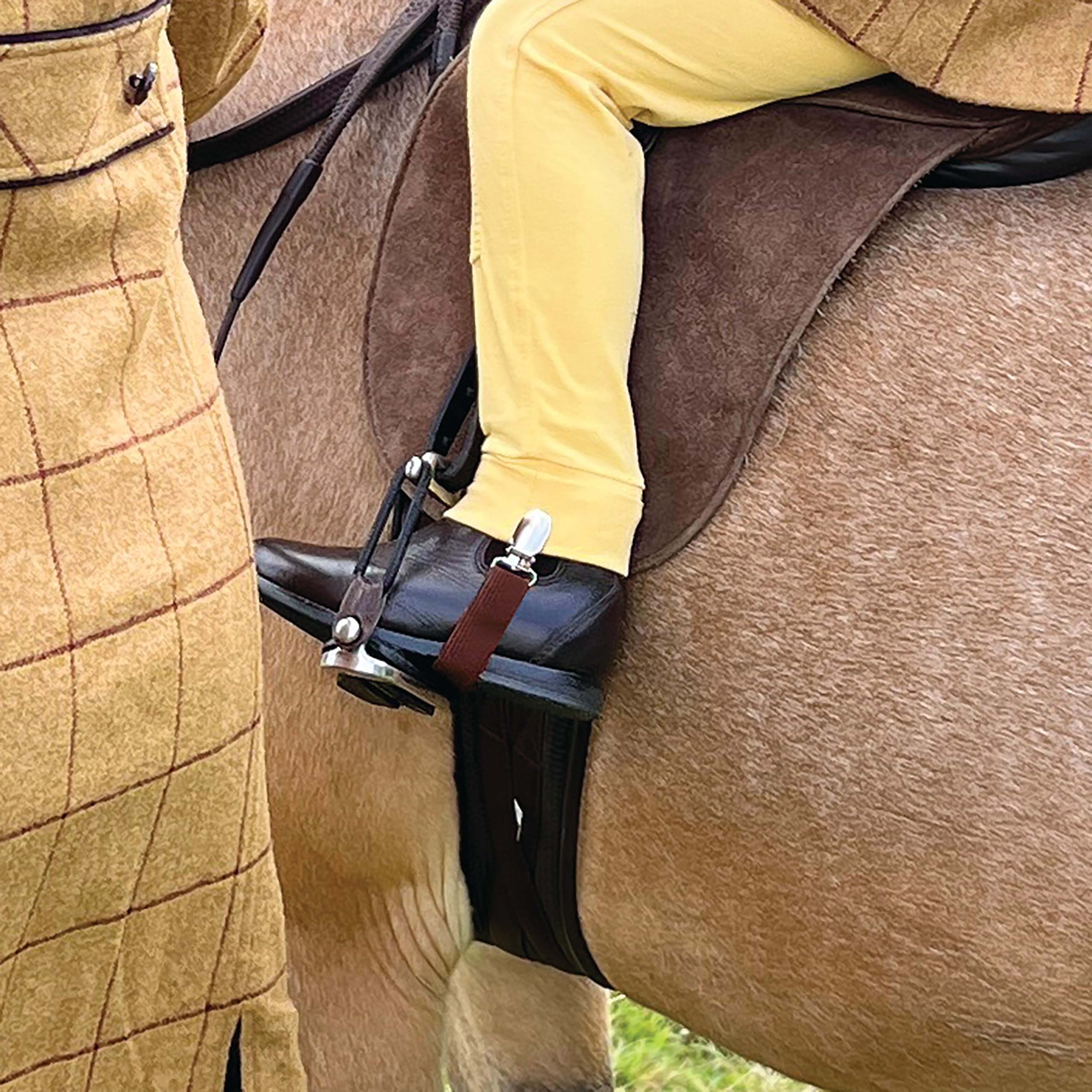 Equetech Childrens Jodhpur Clips - Brown, Pair - Showing & Horse Riding Boot Clips for Equestrian Competitions - Image 2