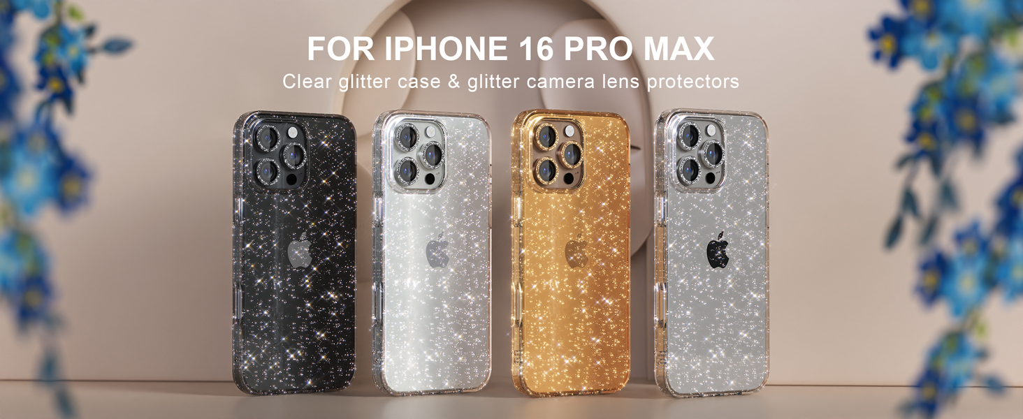Eiyikof Funda Para IPhone 15 Pro Max Con Protector De Lente De Cámara  Brillante, Lindo Diamante, image size:1464x600