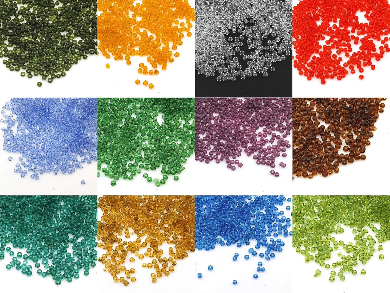 Perlin Glass Seed Beads 3mm 8/0 Round Mini Small Pony Beads 3300pcs for Making Earrings Bracelets Pendants Waist Jewelry DIY Handmade Transparent Color Kit (Sapphire Blue) - Image 6