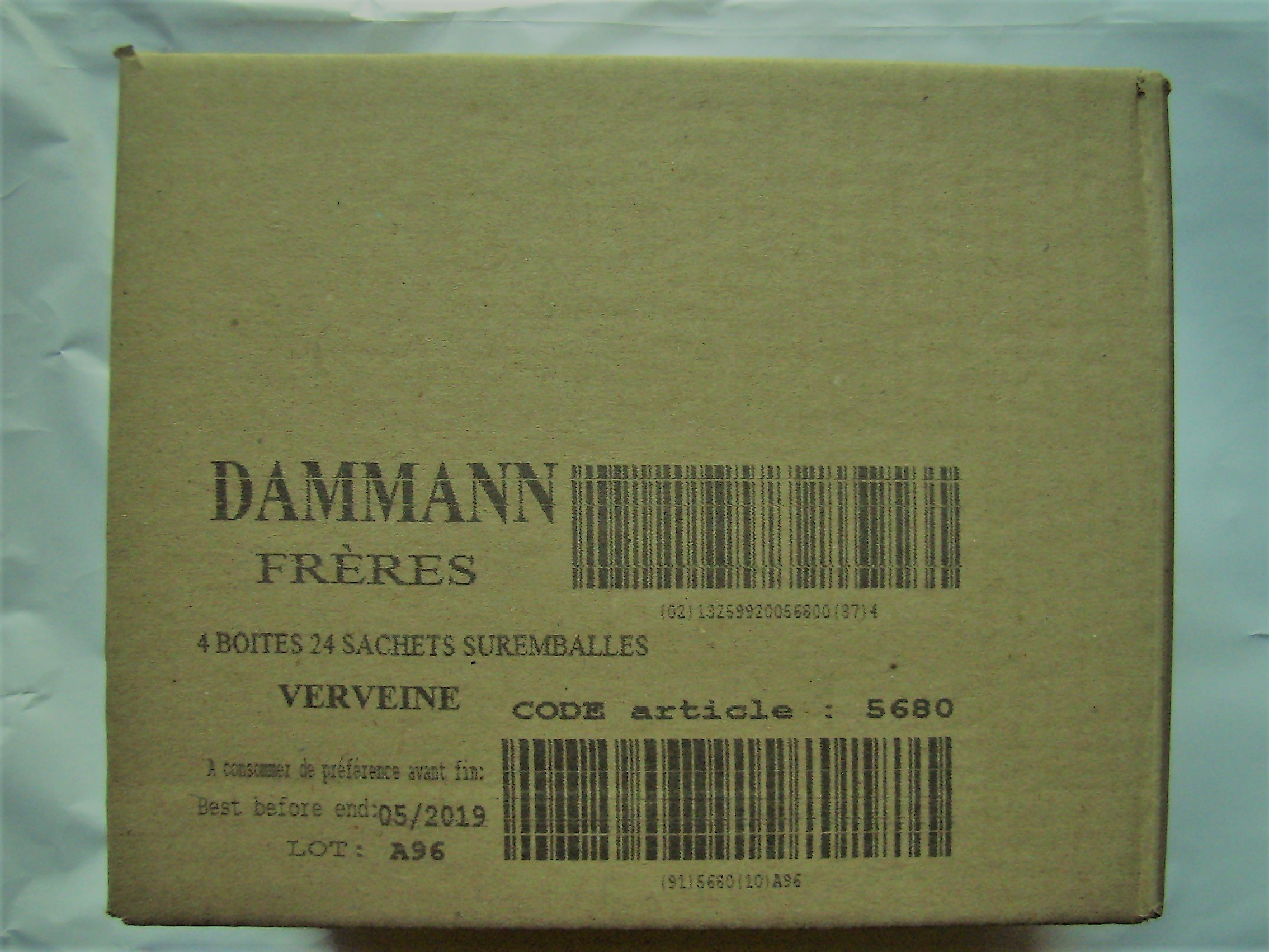 Dammann Frères Tee-Kräutertee – Eisenkraut – 4 x 24 Briefumschläge Glas