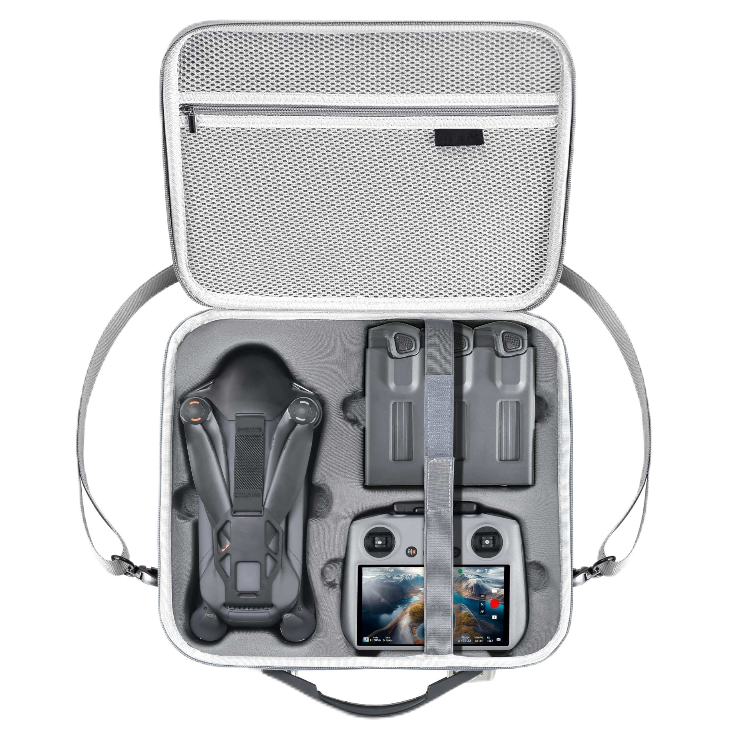 STARTRC PHOTO Mavic 4 Pro Case, Sac en PU pour DJI Mavic 4 Pro Fly More Combo avec contrôleur RC 2 Rangement de Voyage pour Accessoires pour DJI Mavic 4 Pro, Chargeur de Batterie