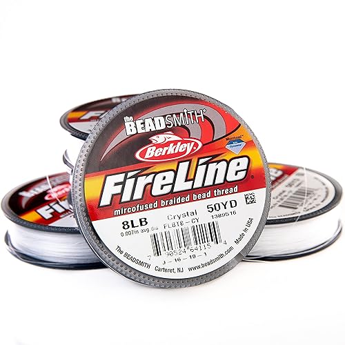 The Beadsmith Fireline - Filo Da Ricamo Trasparente, Diametro 0.008", 6 Lb
