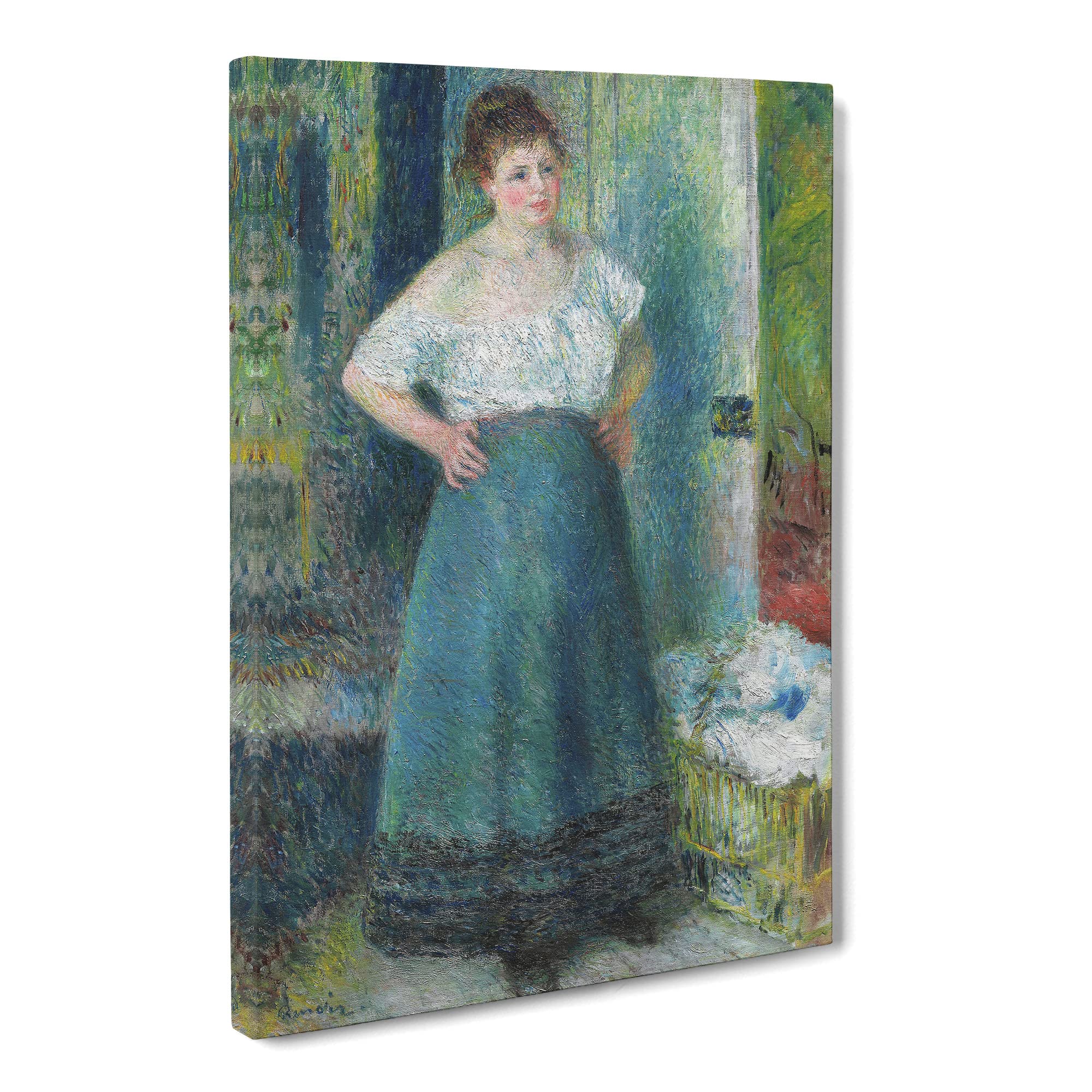 The Laundress By Pierre Auguste Renoir Canvas Print, Mixed, 25L x 50W cm