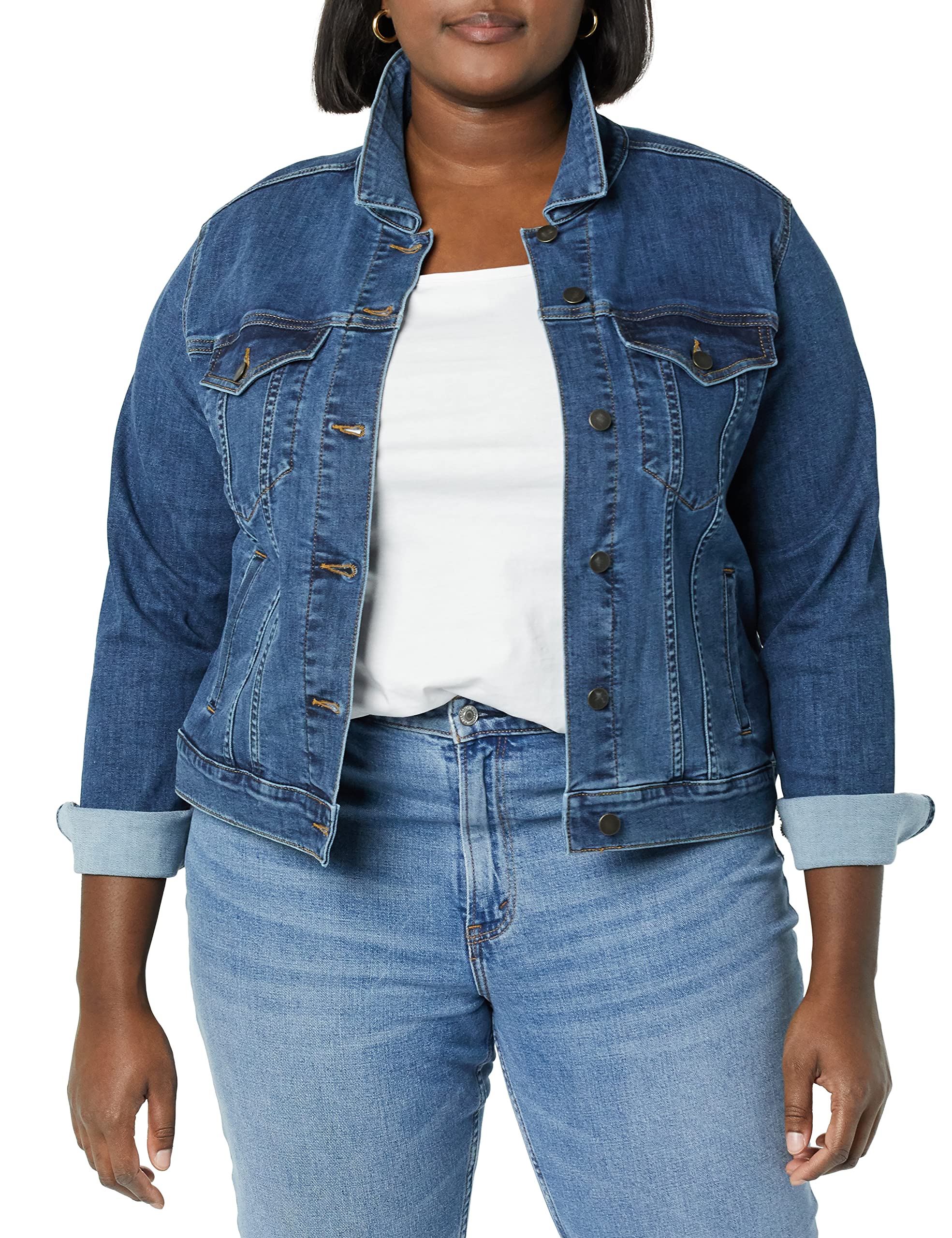 Amazon Essentials Giacca in Jeans (Taglie Forti Disponibili) Donna
