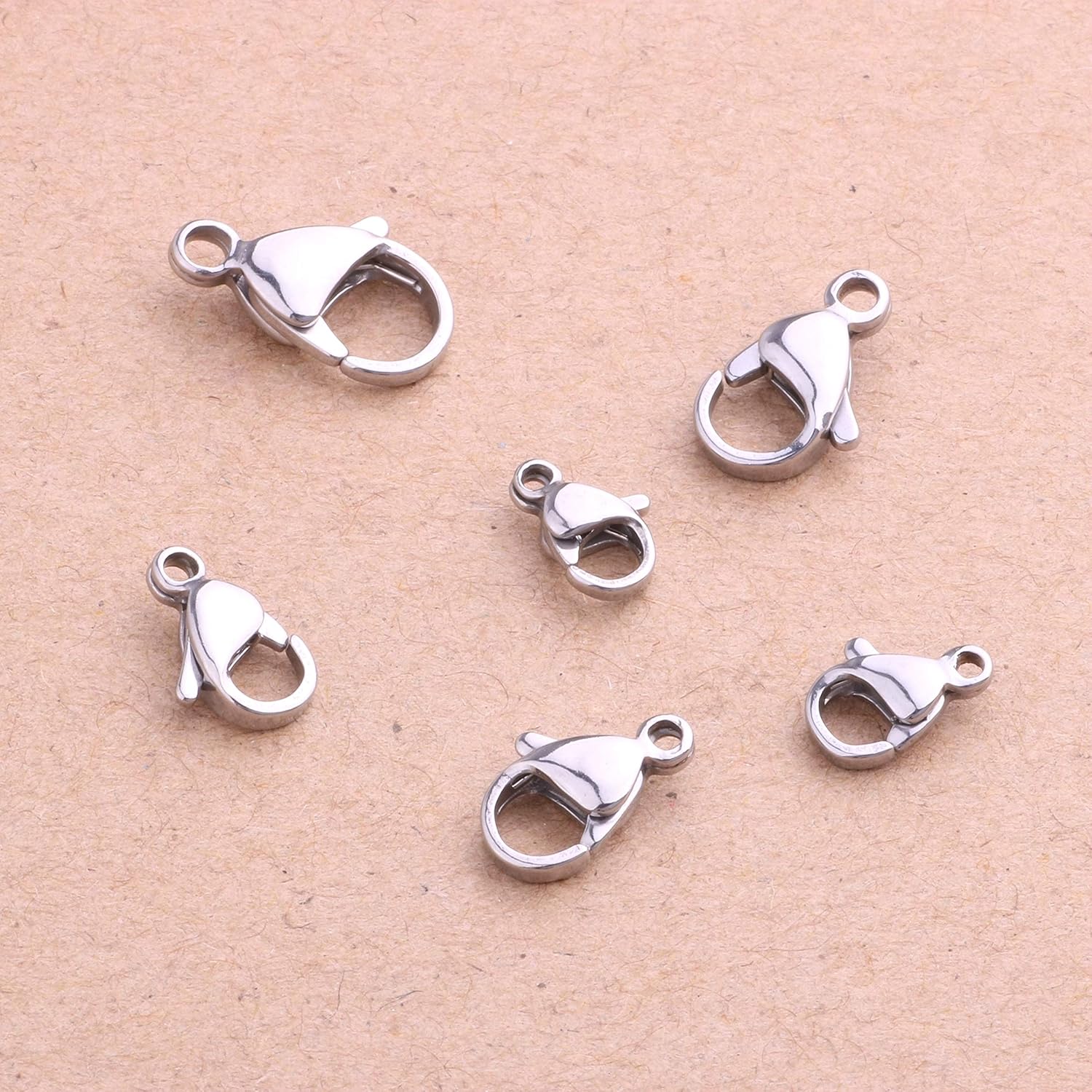 210pcs 304 Stainless Steel Lobster Clasps Claw Clasps and Open Jump Rings for Bracelet Necklace Jewelry Making Findings - Image 3
