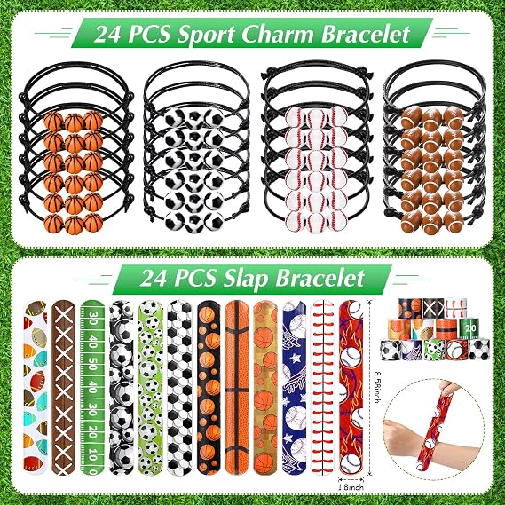 Aoriher 120 Pcs Sports Party Favors Bulk Ball Party Decor Supply 24 Sets