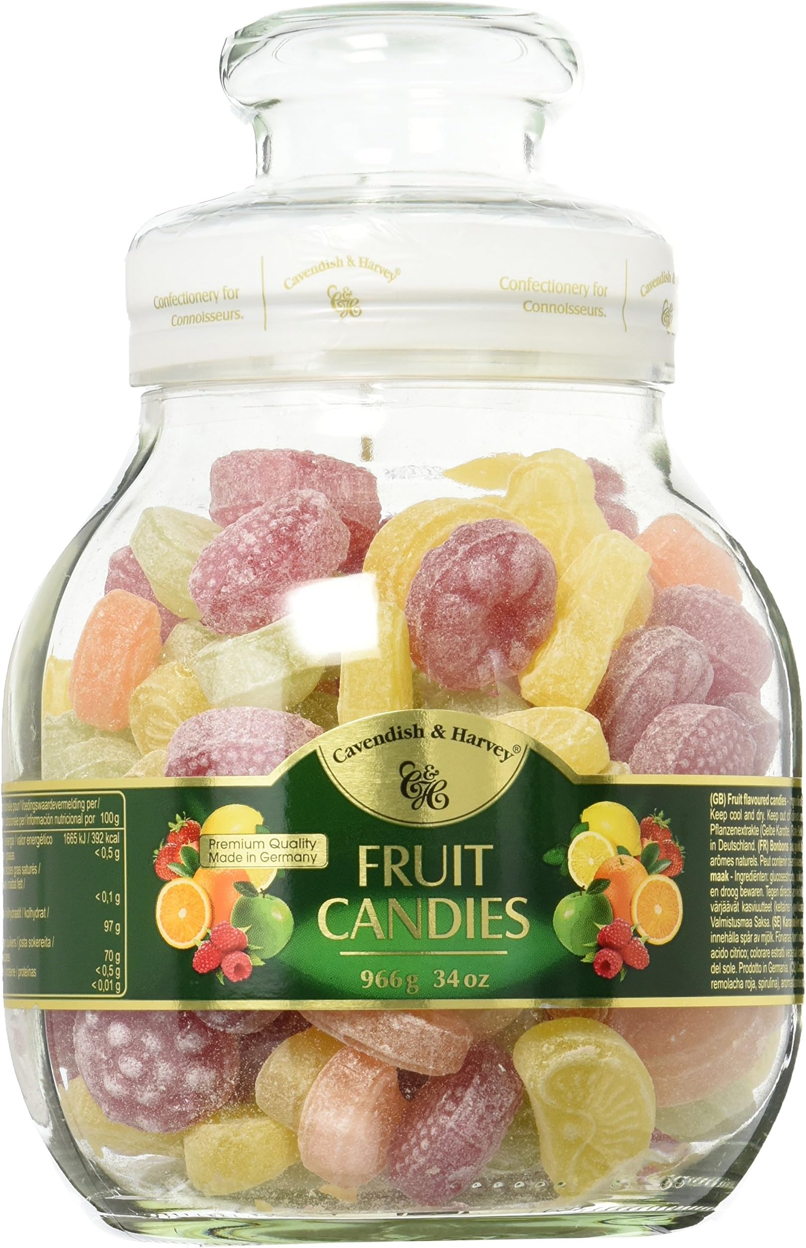 Fruit Hard Candy Drops | 34 Ounce Jar
