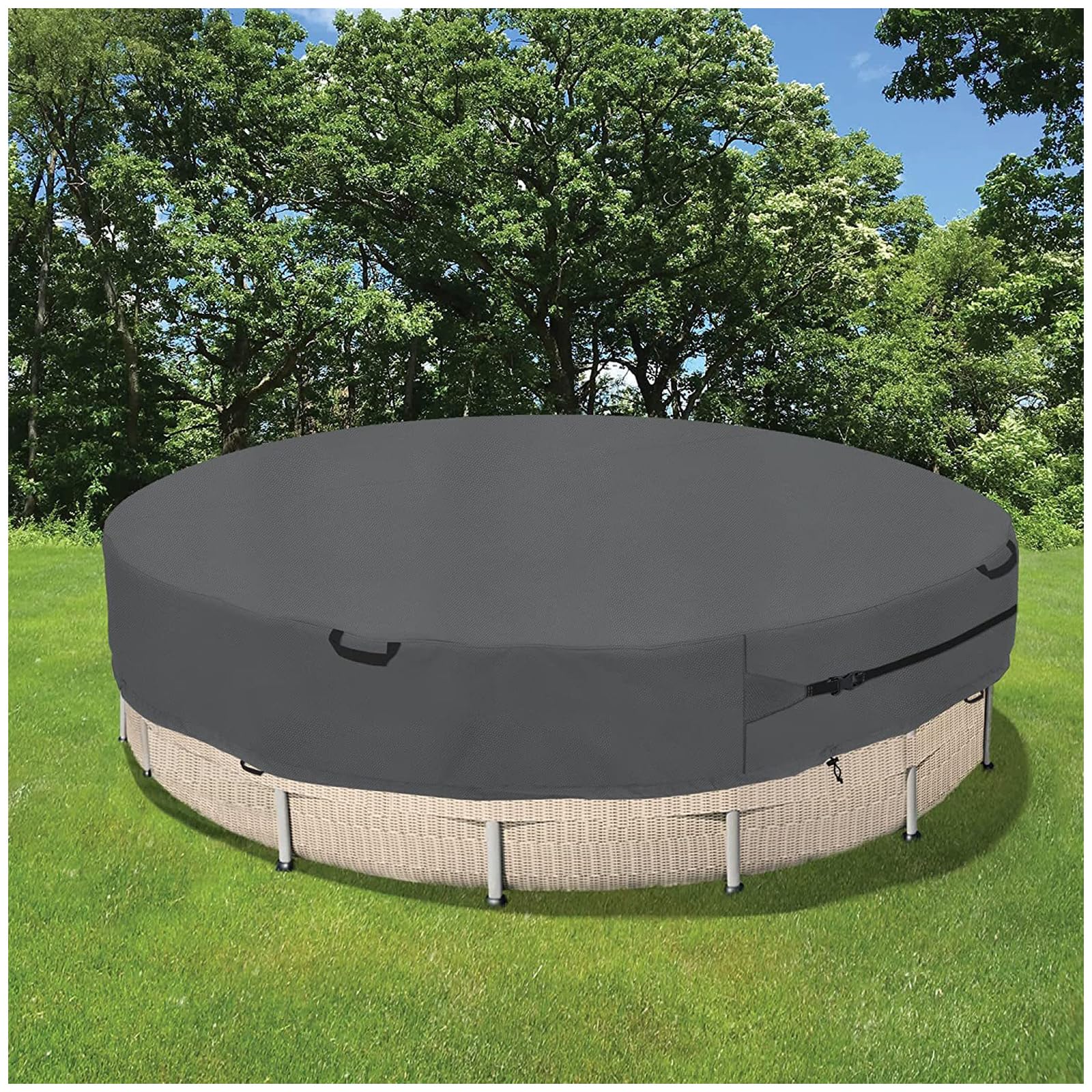 Copertura Rotonda Per Piscina Fuori Terra Neuradical | Tessuto Oxford 210D, Diametro 366 Cm, Protezione Da Sporcizia E Raggi UV