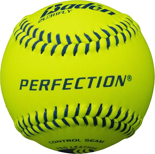Baden USSSA Fastpitch - Pelotas de sóftbol de Cuero con Costuras elevadas, 11 Pu