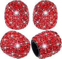 Vista 18 de 8 tapas de válvula de vástago de neumático con diamantes de cristal, a prueba de polvo, tapas universales para válvulas de neumáticos para Negro