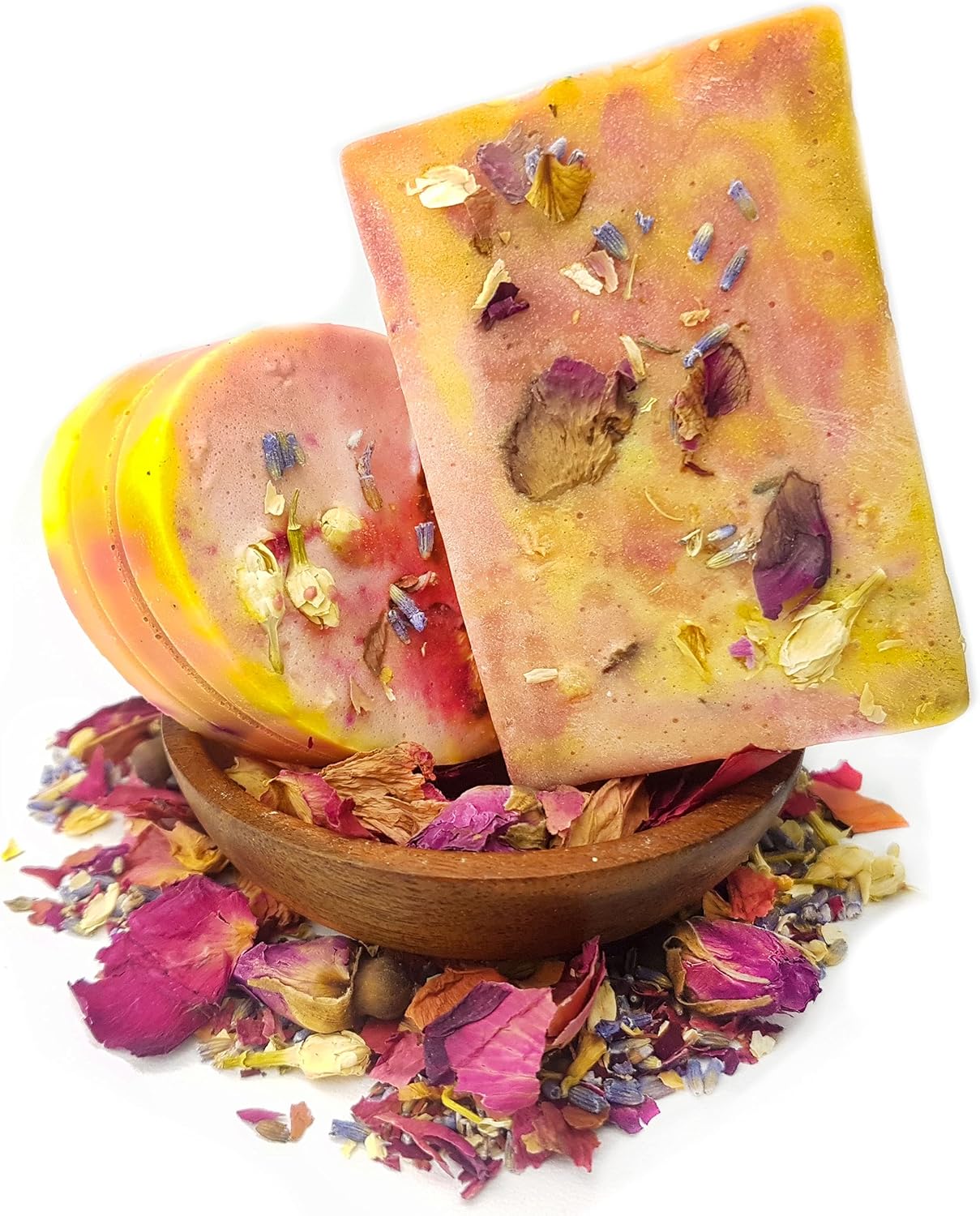 Soap Making Kit for Adults, Make Your Own Soap with Melt and Pour diy Natural Soap Making supplies; 6 Essential Oils, Silicone Soap Mold, Dried Flowers, 2lbs. Shea Butter Soap Base, 4 Colors, 9 Labels