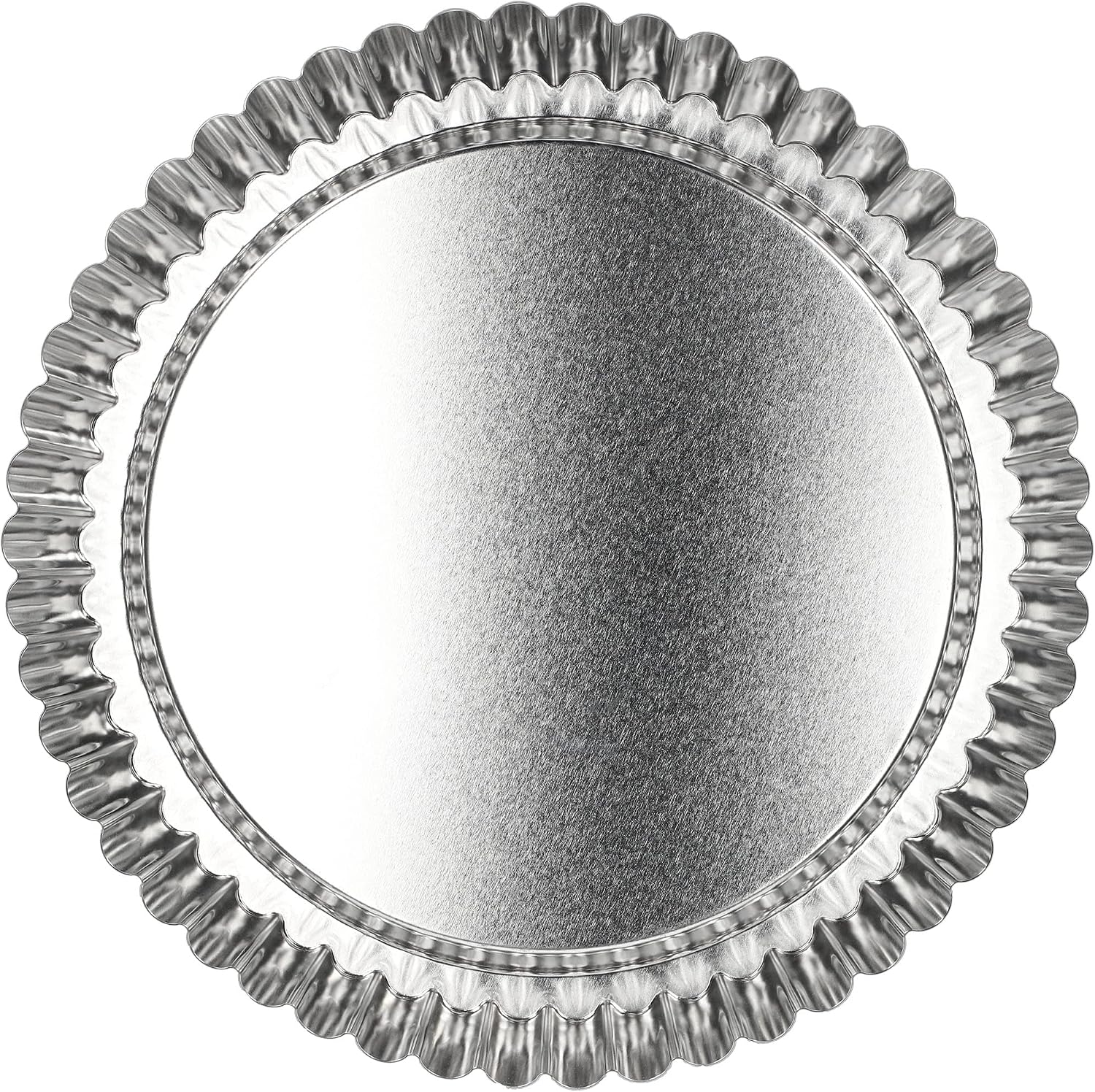 KADAX Tart Tin, Round Quiche Dish, Galvanized Steel Baking Mould for Flan Pie, Metal Cake Tray, Bakeware (⌀ 30 cm, Silver) - Image 5
