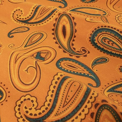 Miniatura 5 de BNM - Juego de sábanas de franela de algodón con patrón de cachemira, 4 piezas, incluye 1 sábana bajera de bolsillo profundo, 1 sábana encimera, 2