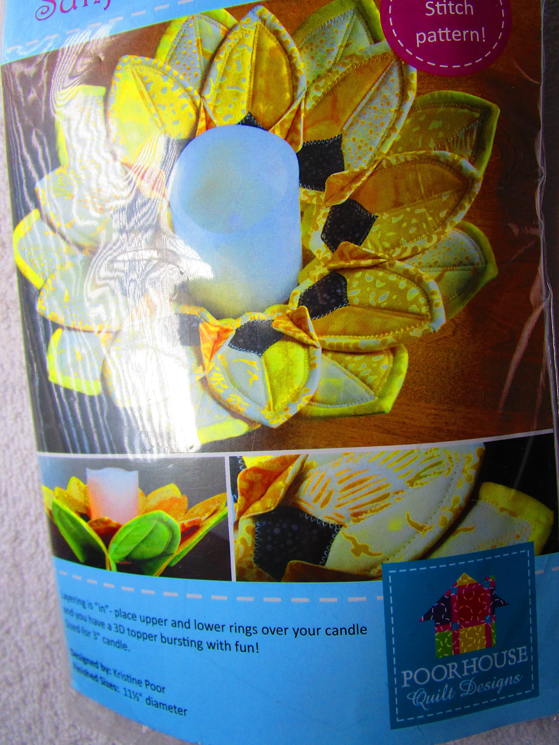 Poorhouse Quilt Designs Sunflower Topper Pattern