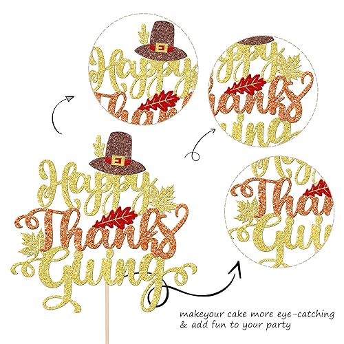 Miniatura 3 de 1 pieza de decoración de pastel de Acción de Gracias con purpurina de hojas de arce con purpurina para decoración de pasteles de Acción de Gracias