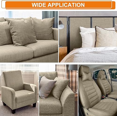 Miniatura 5 de Parche de reparación de tela autoadhesivo, cinta de reparación de lona de 4 x 63 pulgadas, kit de reparación de tela para muebles, sofás, asientos