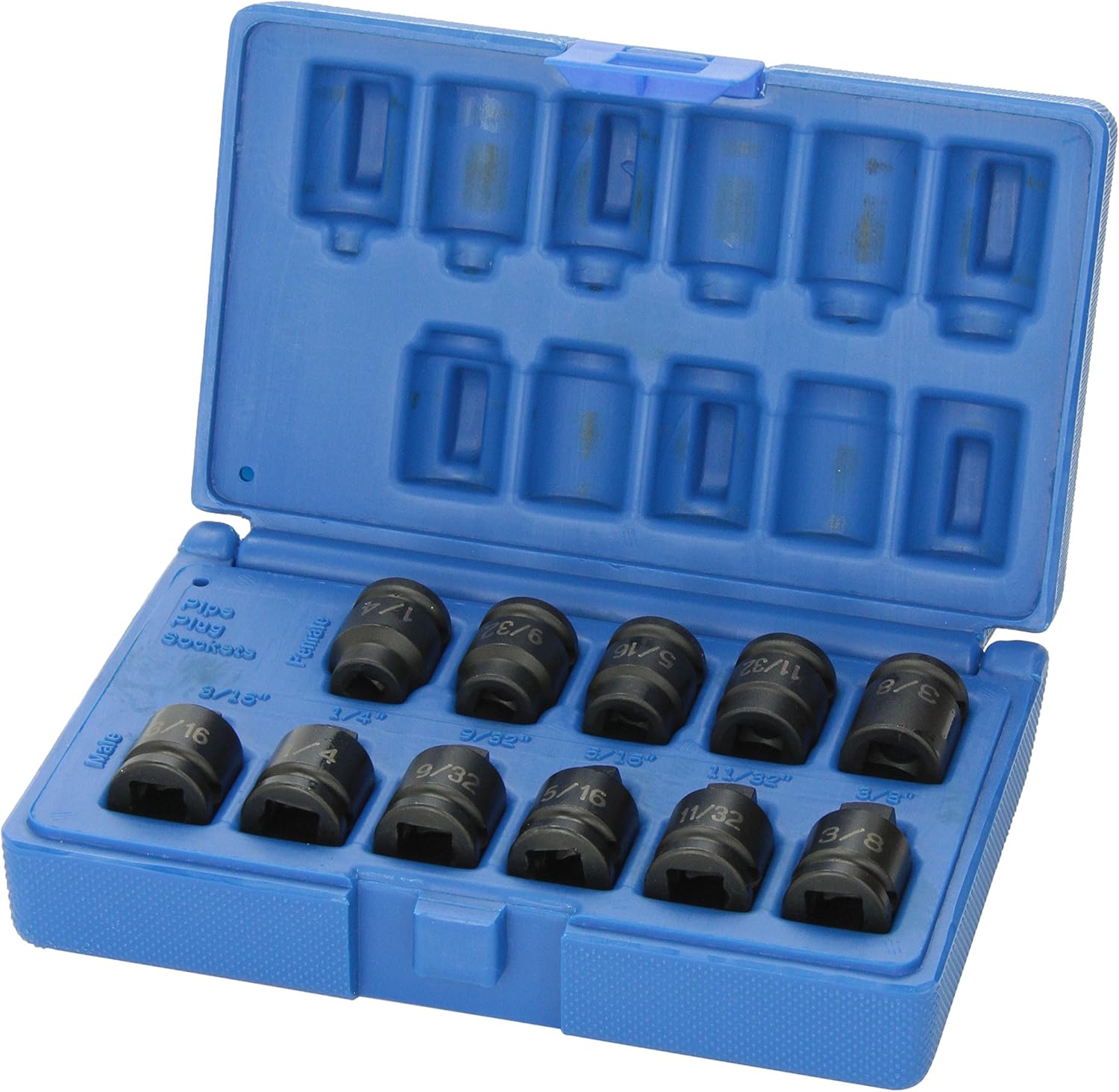 Grey Pneumatic (1211P) 3/8" Drive 11-Piece Pipe Plug Socket Set