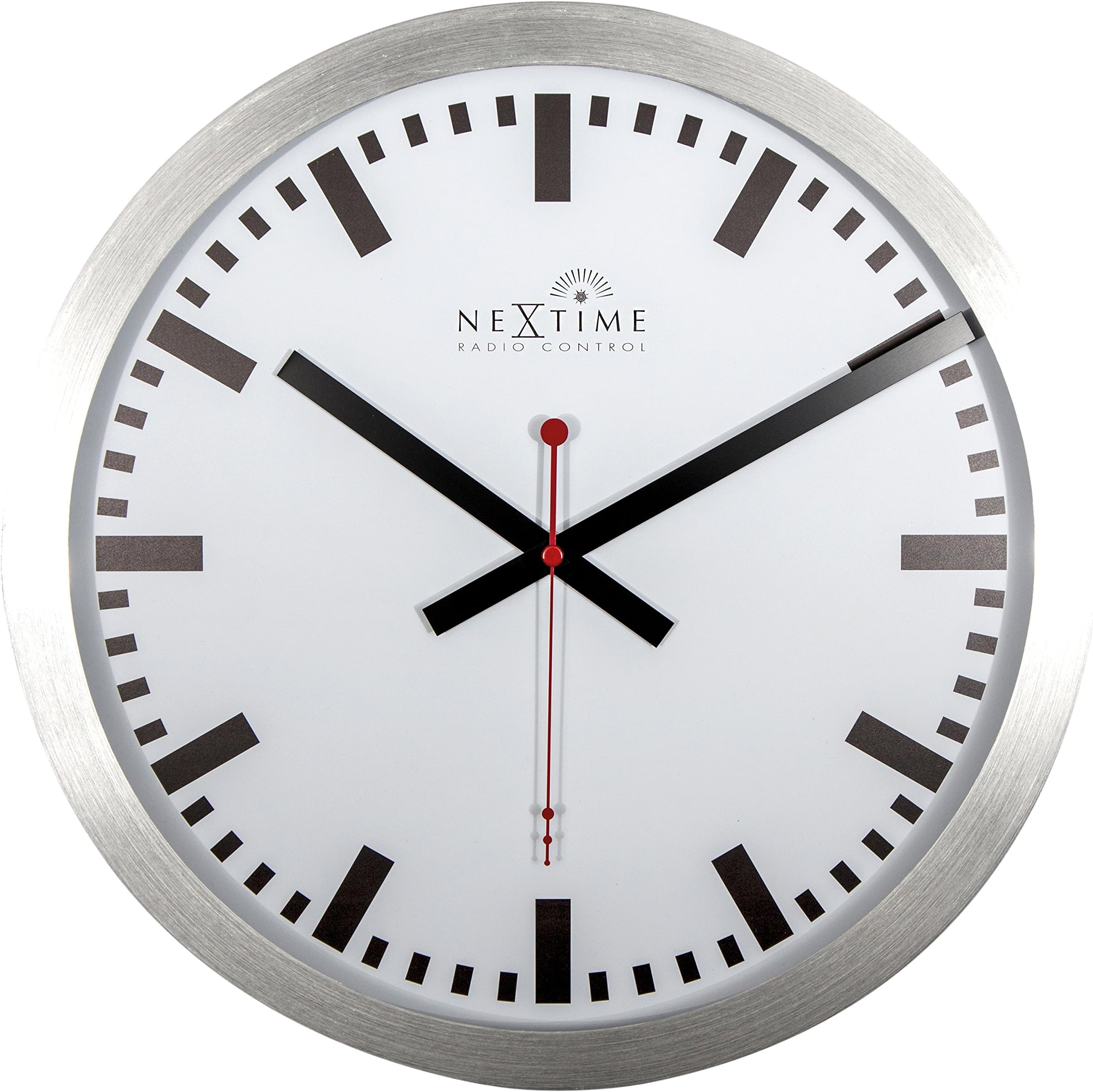 NeXtime radio clock wall clock "STATION - RCC", very silent, round, ø 35 cm