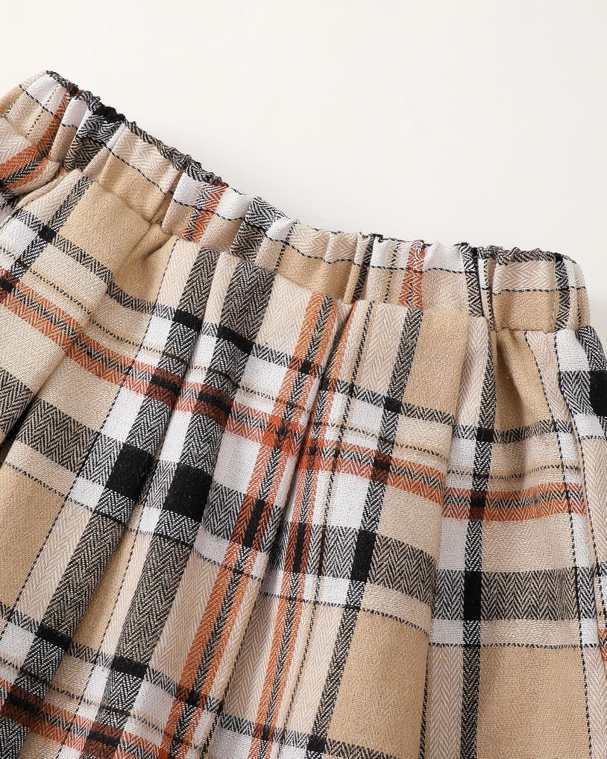 Little Girls Clothes Winter Fall Outfit Casual Long Sleeve Dress Ruffle Shirt Girl Plaid Skirt Set Cute Dresses for Kids - Image 7