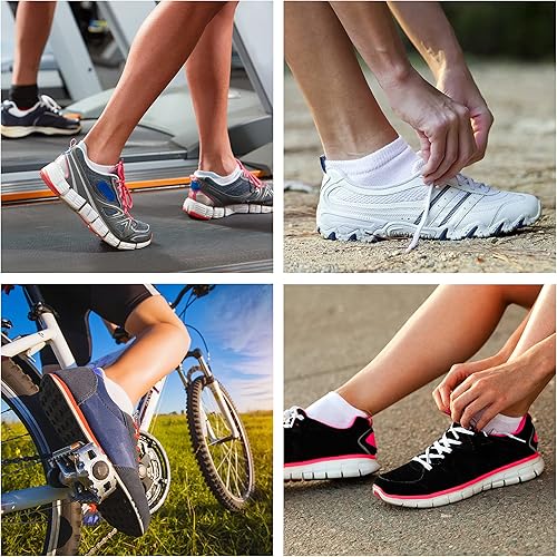 Miniatura 5 de MONFOOT 5-10 pares de calcetines deportivos acolchados para correr con lengüeta en el talón para hombres y mujeres
