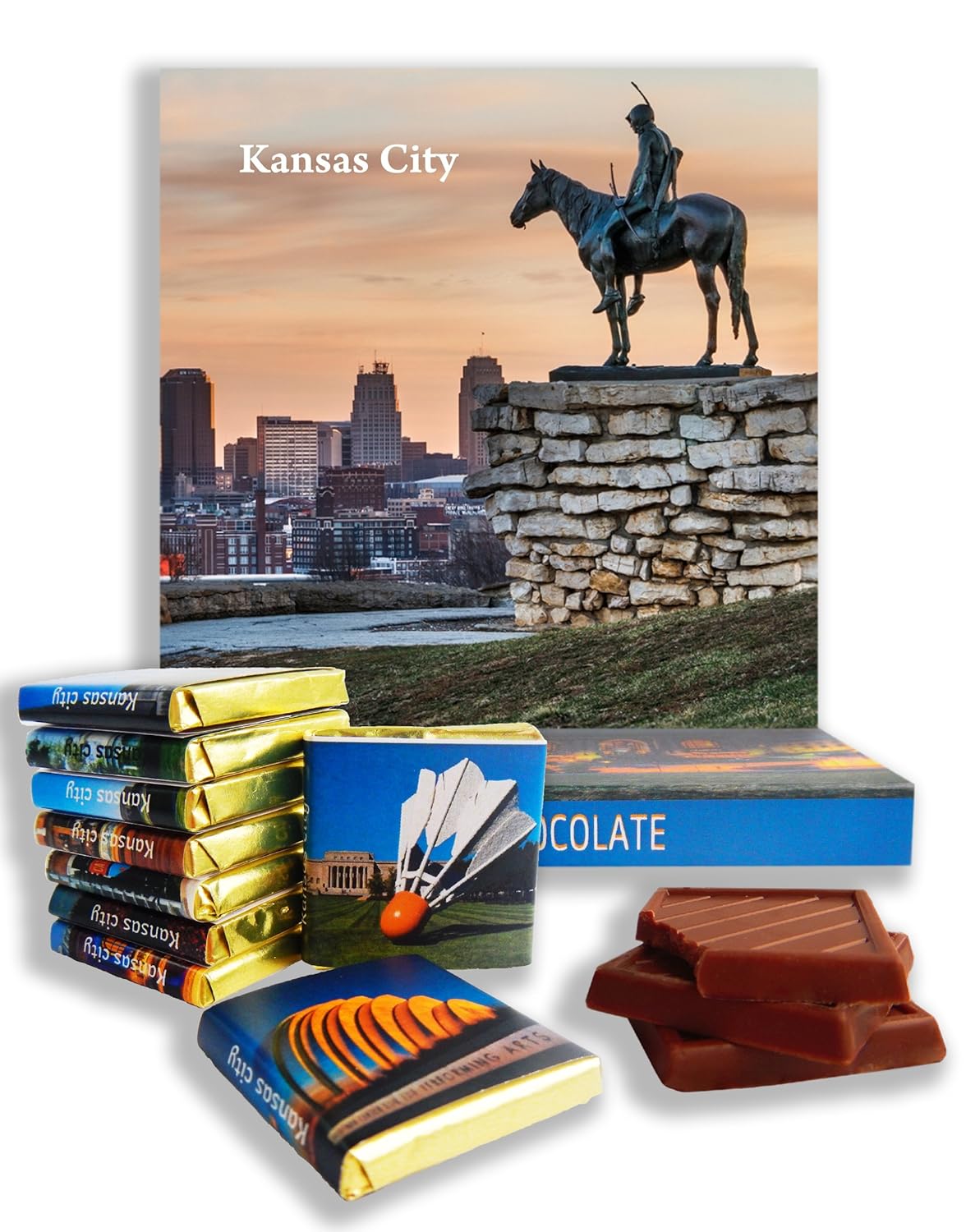 DA trend rank CHOCOLATE Candy Souvenir KANSAS Chocolate Ranking TOP16 5x5in Set CITY Gift