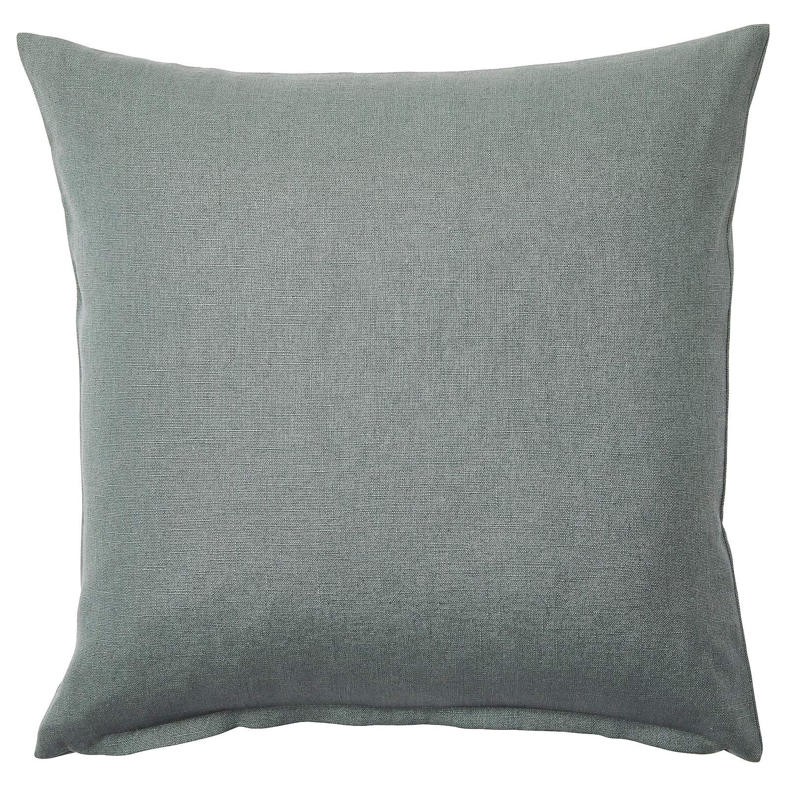 Housses de coussin vert pâle lot de 2 taies de canapé carrées 50 x 50 cm