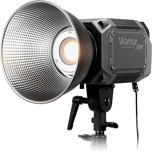 Fotodiox Pro Warrior 200X - Luz LED bicolor de alta intensidad de 200 W tungsteno a luz diurna color (2700-6500k) luz LED para fotos y fotos