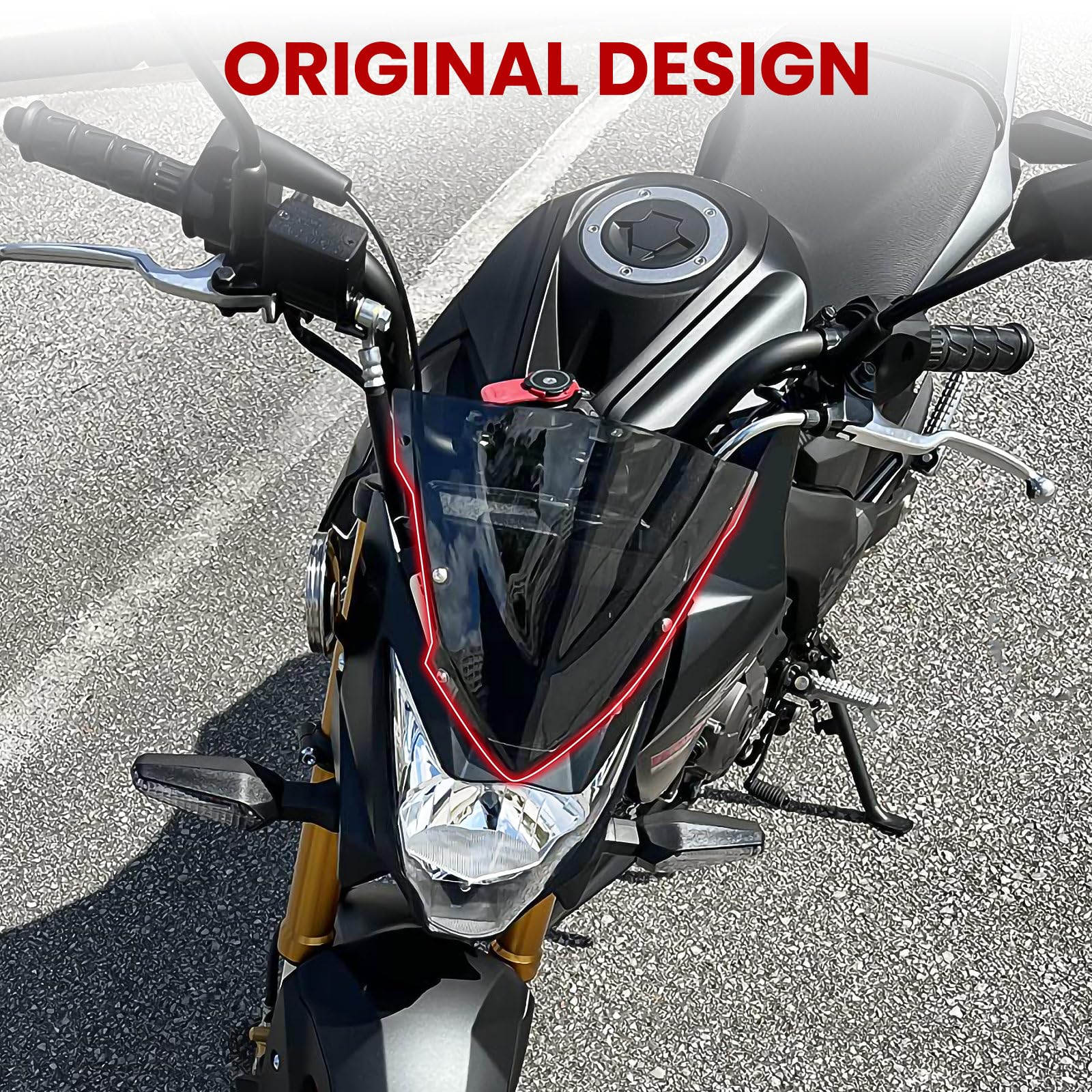 Amazon.com: GUAIMI Motorcycle Windscreen Windshield Sport Screen