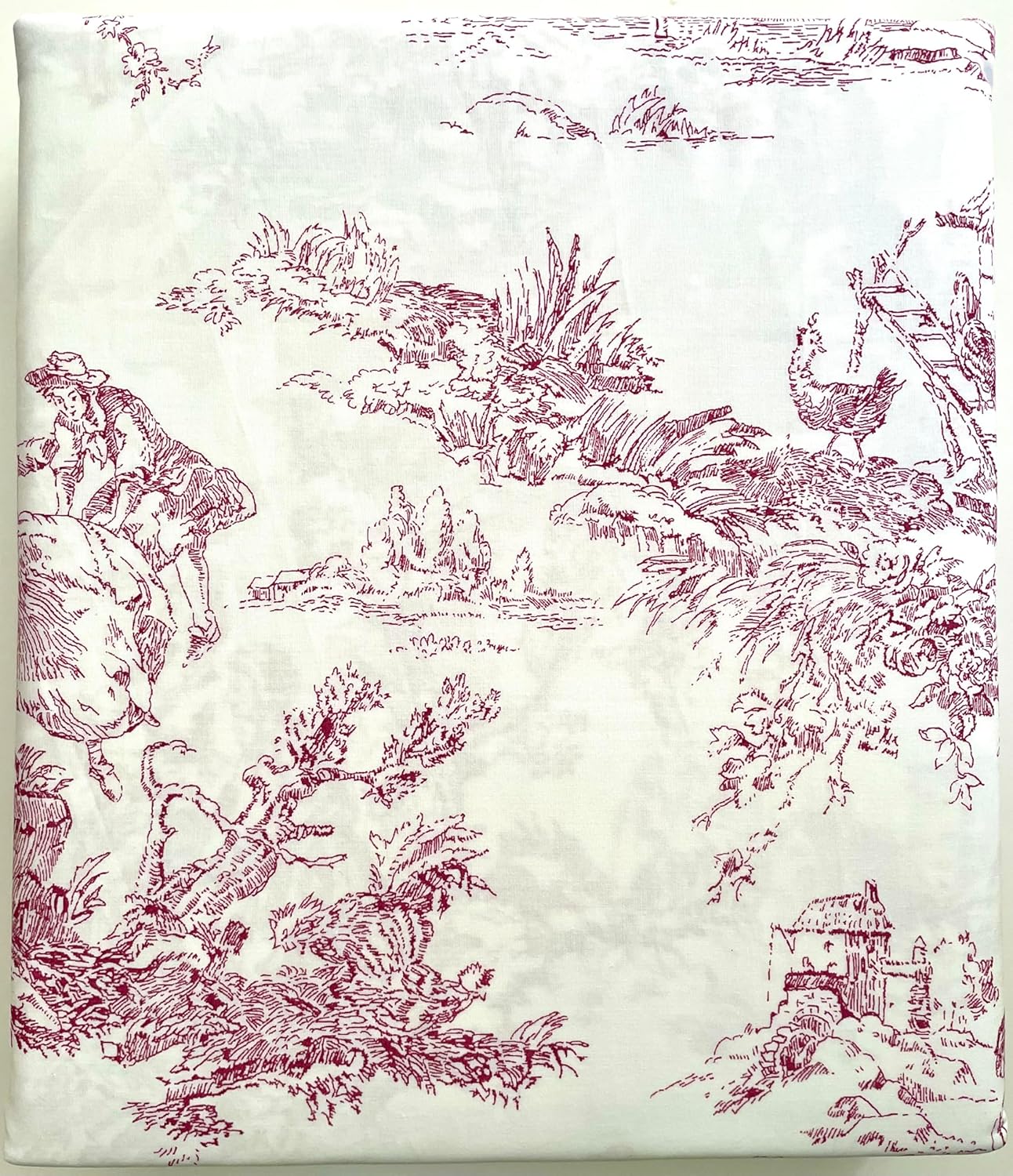 Cabbages & Roses of London Luxurious Home Collection 100% Cotton Percale Crisp & Cool, Wrinkle Free Hotel Quality 3pc Duvet Set (Country Toile Russet, King (U.S. Standard))