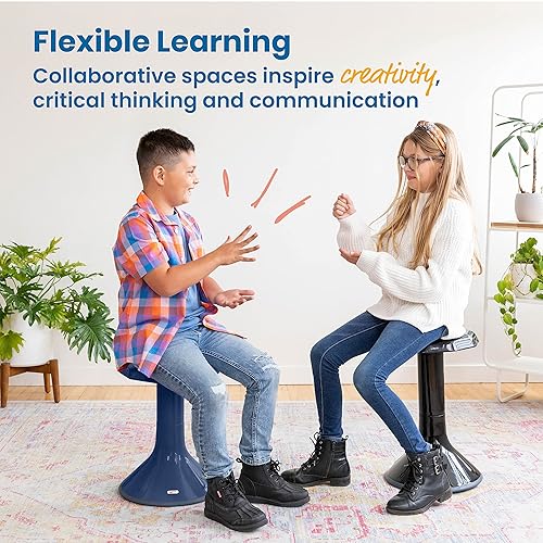 Miniatura 5 de ECR4Kids - Taburete oscilante activo ACE para niños y adultos, aula flexible y asientos en el hogar