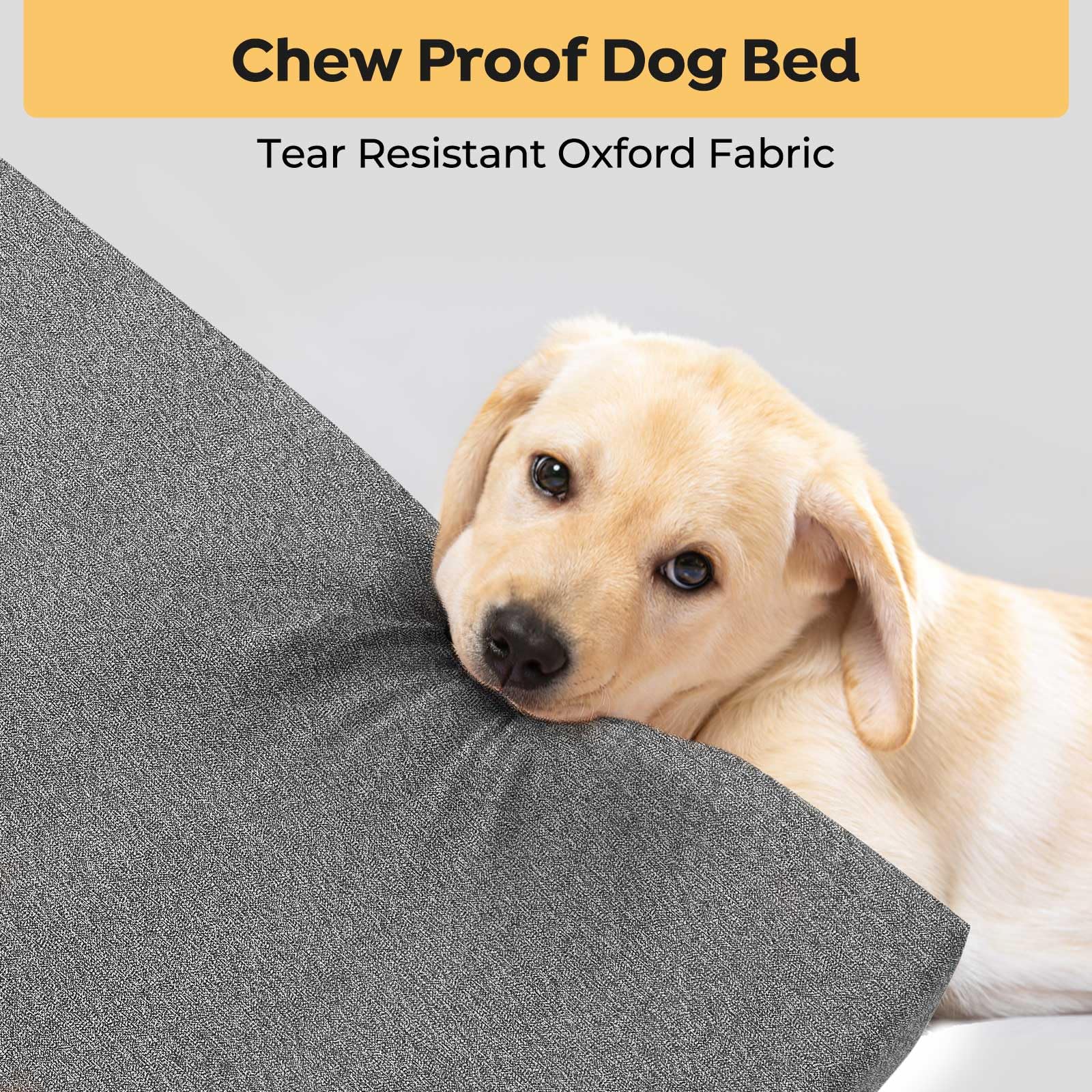 Veehoo Chew Proof Dog Bed for Crate, Indestructible Dog Crate Bed for Aggresive Chewers, Large Tough Chew Resistant Pet Pad with Hidden Zipper, Removable Washable Cover - image 7