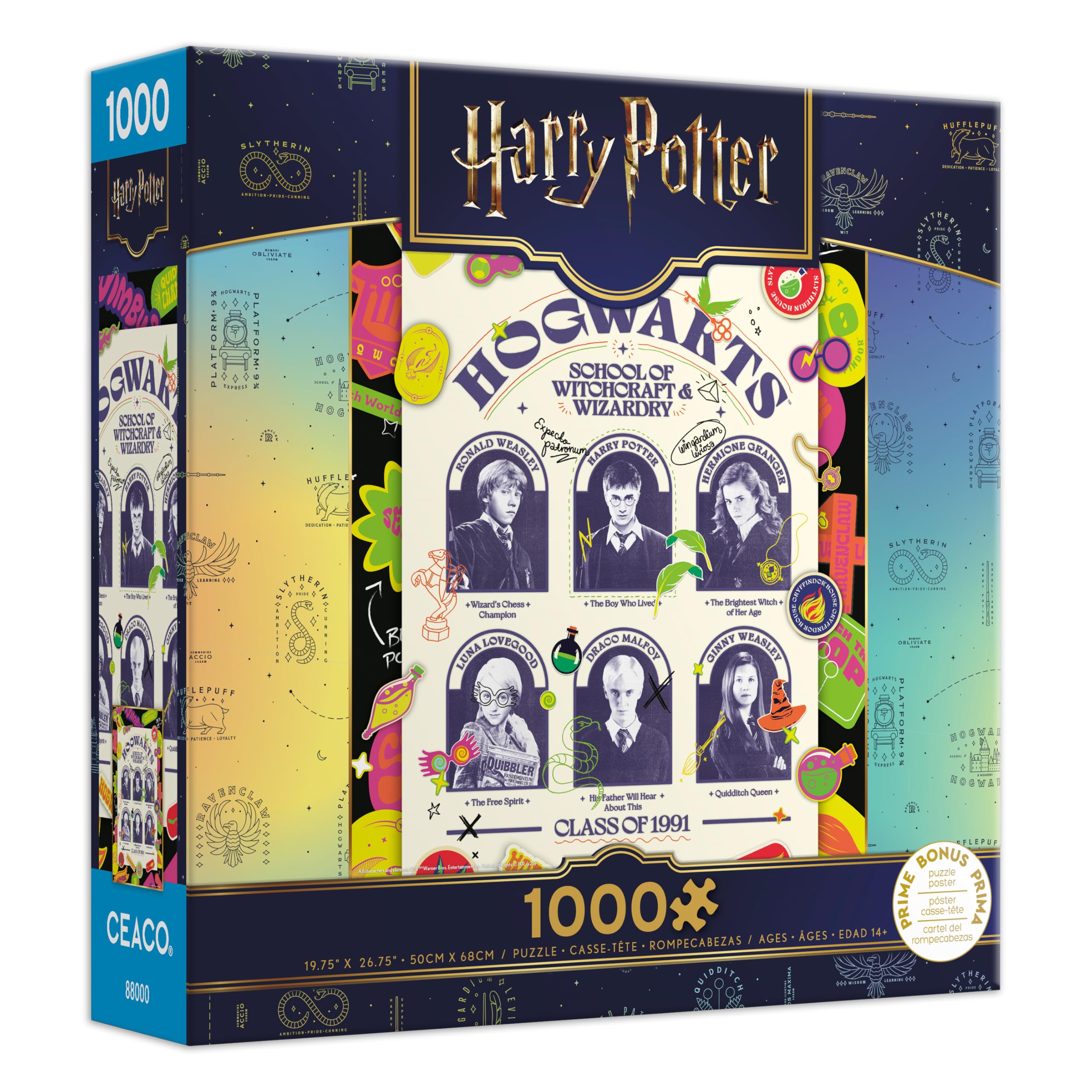 Amazon.com: Ceaco - Rompecabezas de 1991-1000 piezas de Hogwarts