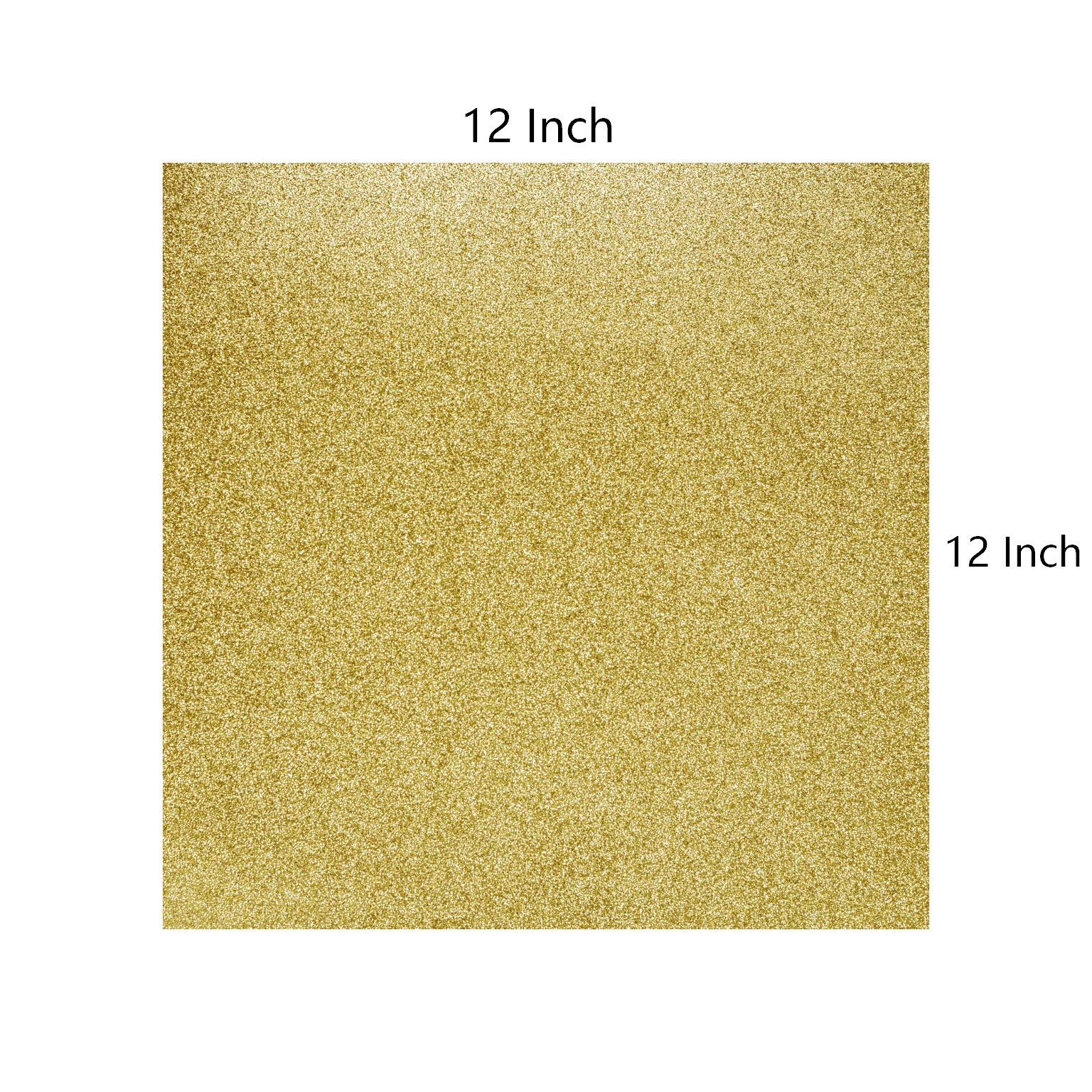 YZH Crafts Glitter Cardstock Paper, No-Shed Shimmer Glitter Papers, Cut Craft and DIY Projects Card stock, Sparkly Paper for Card Making, 12 x 12 Inch, 10 Sheets, 250 GSM (Gold)