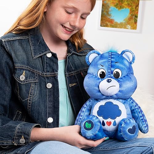 Miniatura 3 de Care Bears Peluche mediano de 14 pulgadas, oso gruñón, nuevo diseño de mezclilla, material suave y respetuoso con el medio ambiente