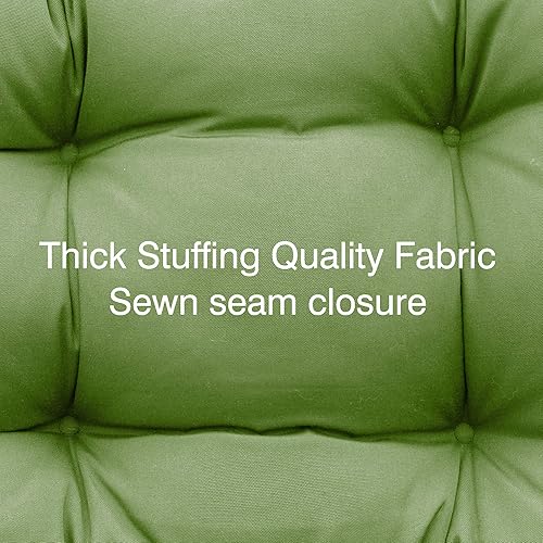 Miniatura 3 de QILLOWAY - Cojín o respaldo para asiento de exterior, cojín de repuesto, primaveraverano, Moderno, Verde oscuro